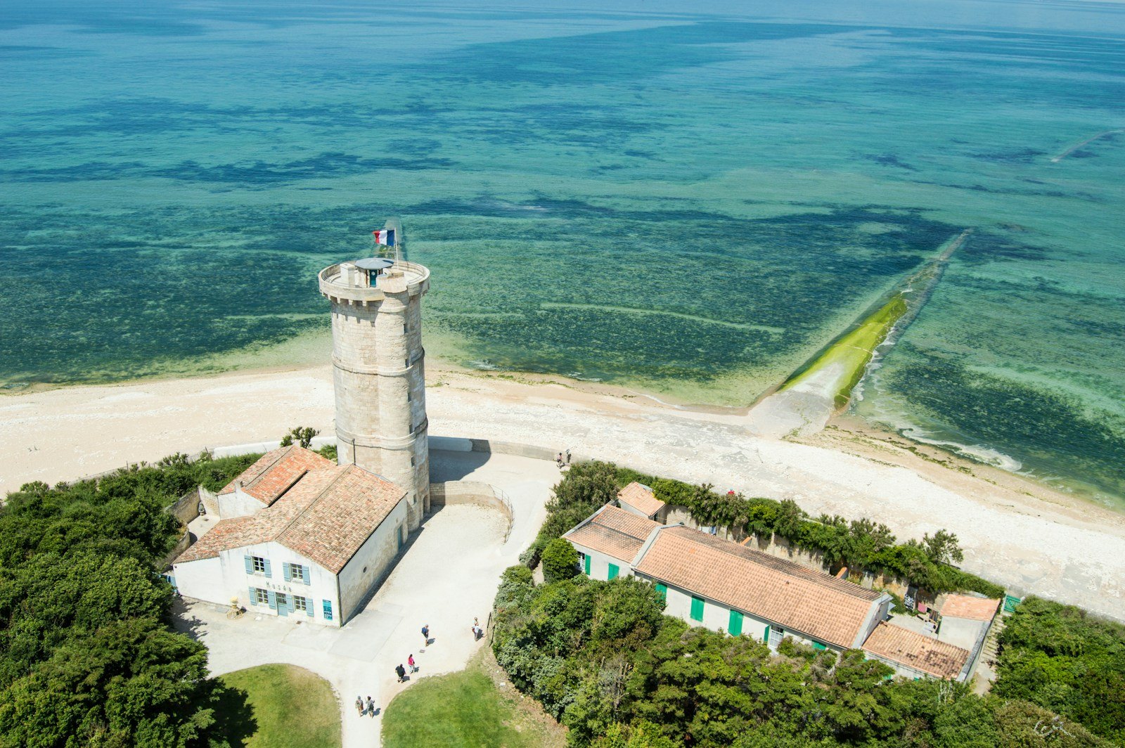 Phare des Baleines, Île de Ré, from the air